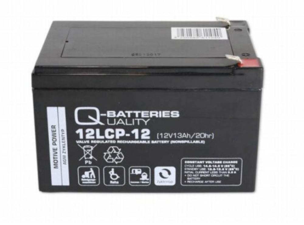 Levně AGM trakční akumulátor 12V/13Ah Q-Batteries 12LCP-12