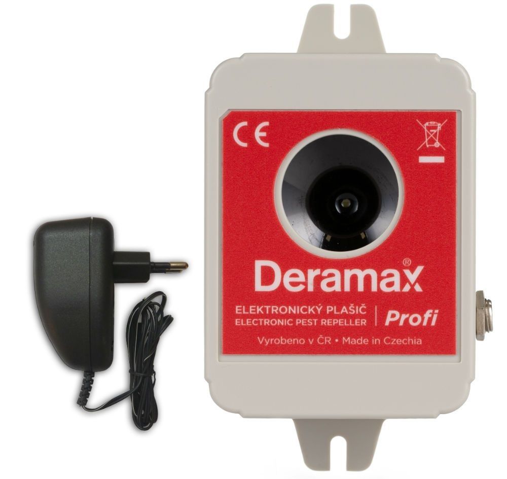 Deramax-Profi - Ultrazvukový odpuzovač-plašič kun a hlodavců