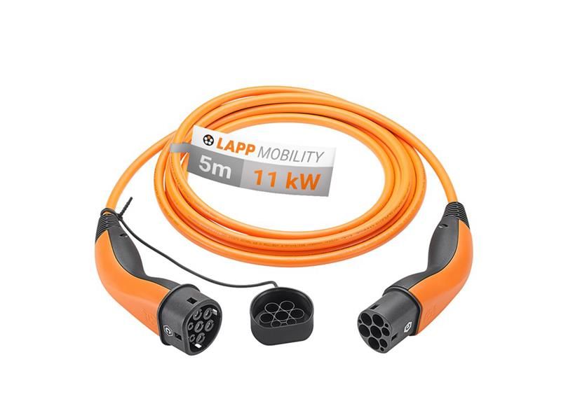 Levně Kabel nabíjecí LAPP 61785 typ 2 11kW 20A 3 fáze 5m pro elektromobil
