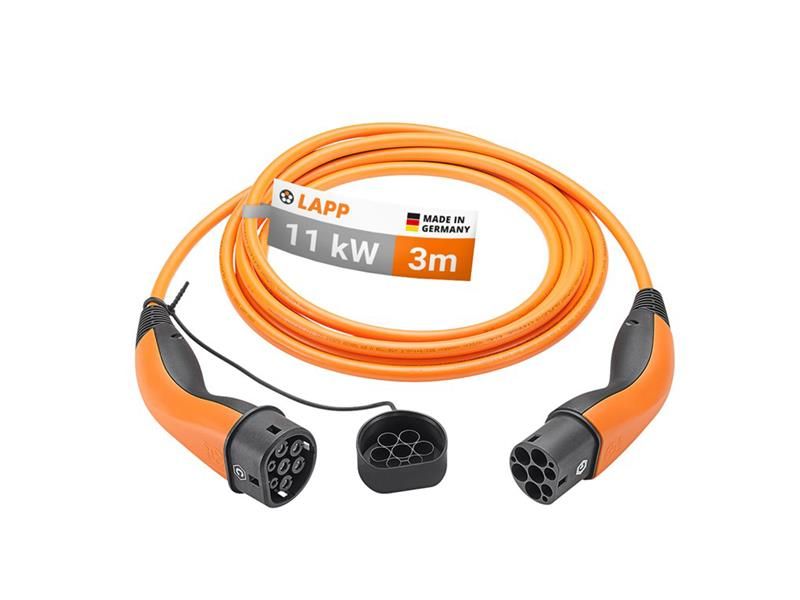 Levně Kabel nabíjecí LAPP 75743 typ 2 11kW 20A 3 fáze 3m pro elektromobil