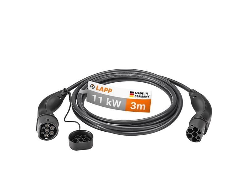 Levně Kabel nabíjecí LAPP 75747 typ 2 11kW 20A 3 fáze 3m pro elektromobil