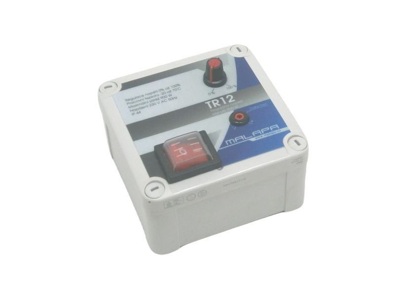 Levně MALAPA TR12 - regulátor napětí 230V, 900W plynulý (pod omítku nebo na plochu)