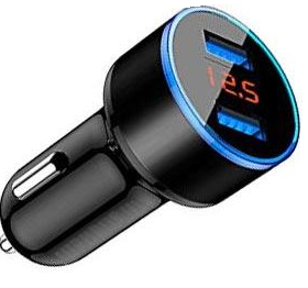 Levně Voltmetr do autozapalovače 12V (CL zásuvka) + 2×USB