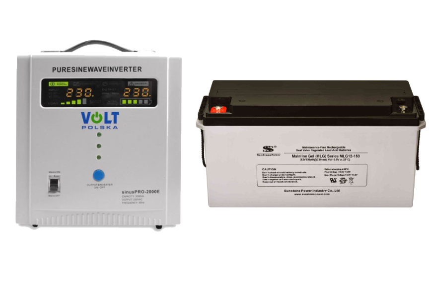 VSelektro Záložní zdroj 1250W, sinusPRO-2000E + AKU 150Ah