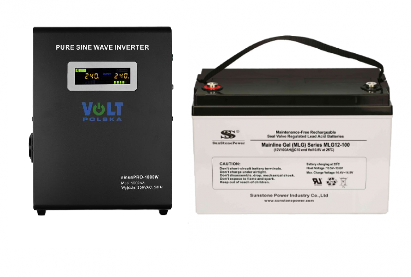 VOLT Záložní zdroj 700W, sinusPRO-1000W + AKU 100Ah