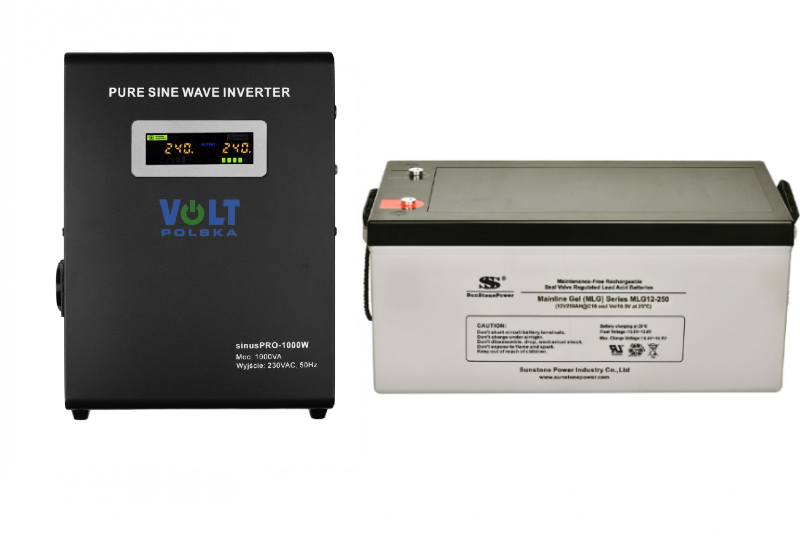 VOLT Záložní zdroj 700W, sinusPRO-1000W + AKU 250Ah